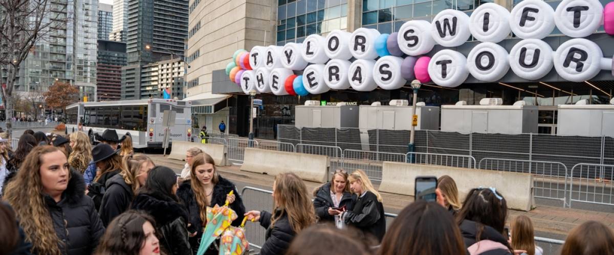 Taylor Swift fans outside stadium in Toronto
