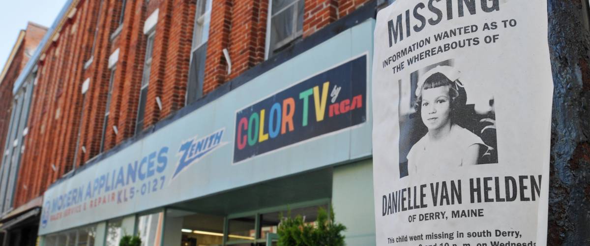 Missing child poster from IT movie set in Port Hope