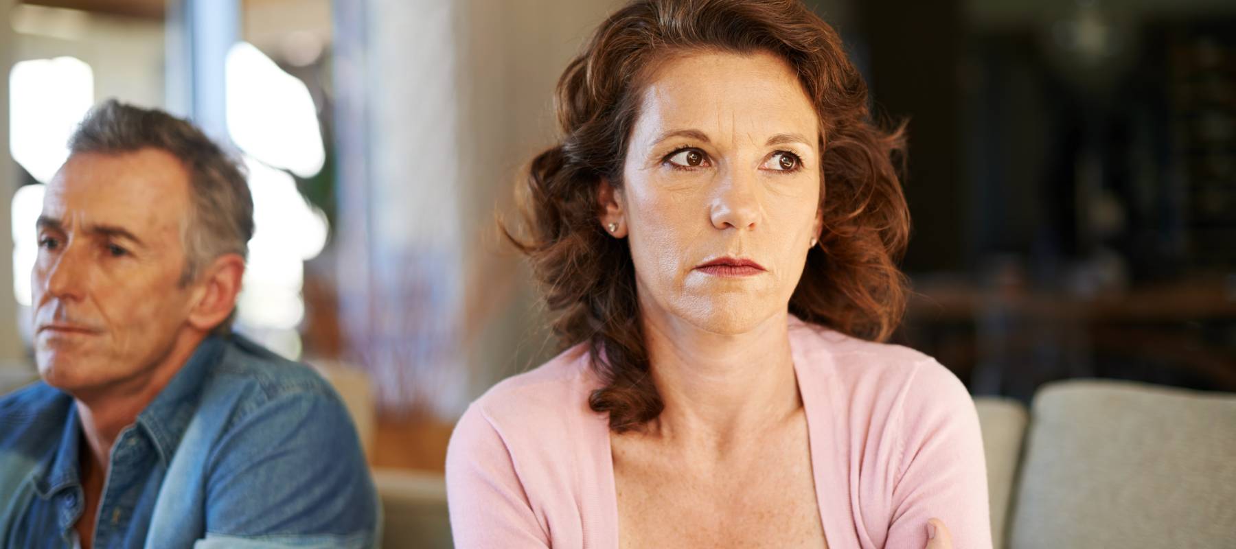Middle aged couple weighs financial concerns