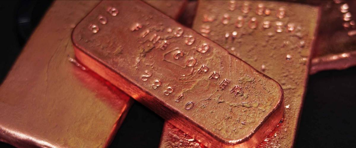 Copper bar bullion for investing money