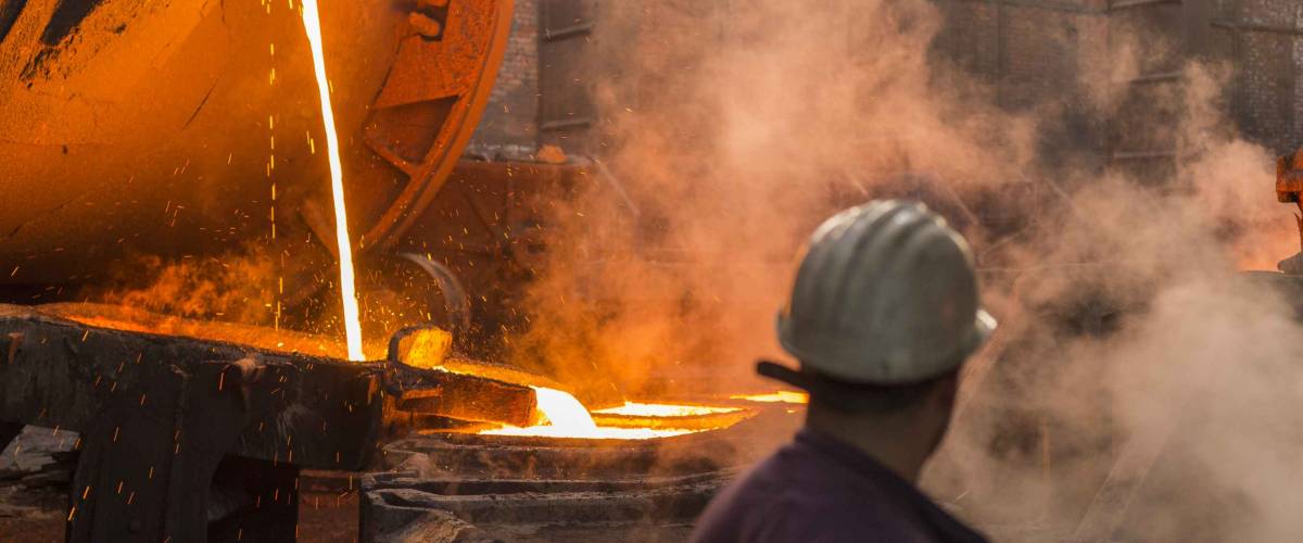 Copper smelter Copper smelting industry complex in process of making copper plates out of copper ore