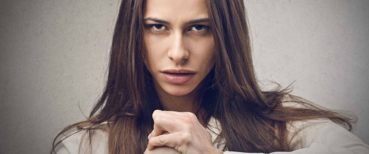 portrait of a woman determined