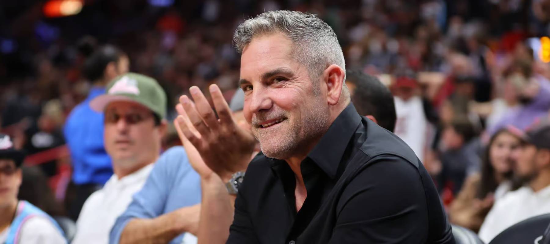 Grant Cardone attends an NBA game between the Miami Heat and Minnesota Timberwolves at FTX Arena in Miami, Florida, on March 12, 2022. (Michael Reaves/Getty Images)