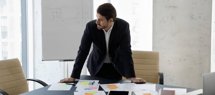 Man looking stressed