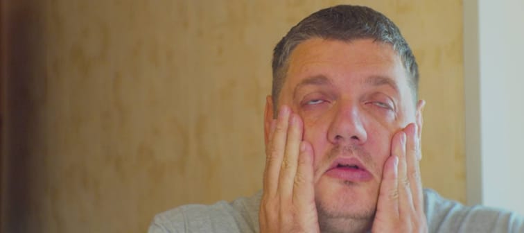 Man looking stressed