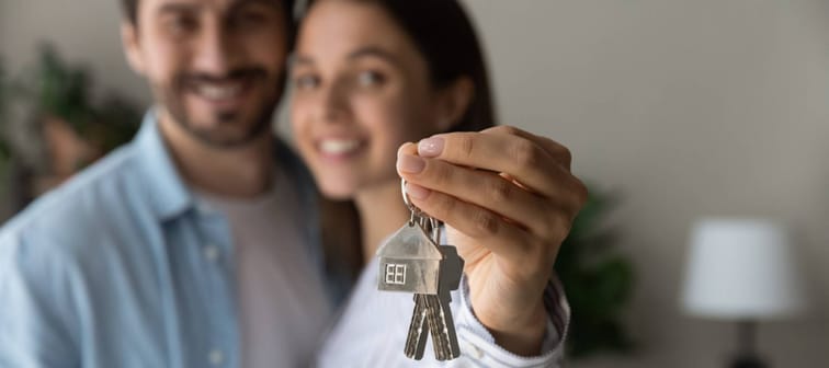 Young couple bought a house