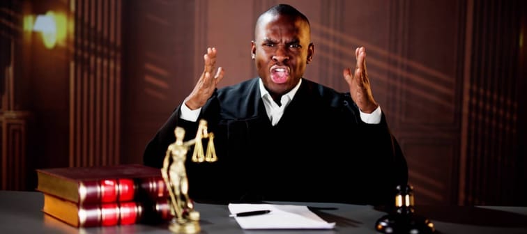 Angry judge