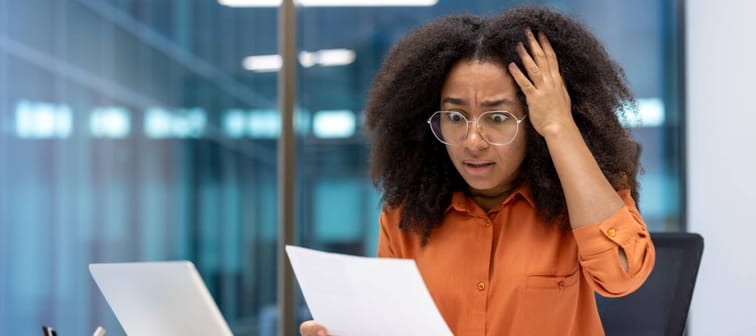 Woman looking confused