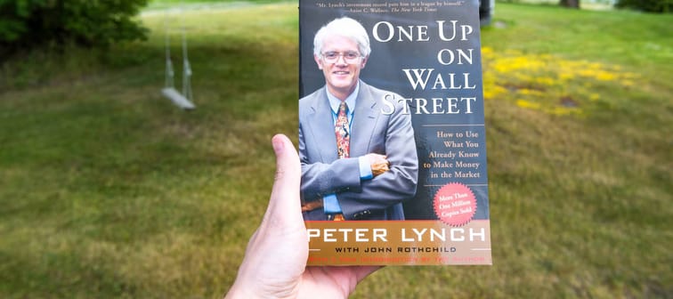 A hardcopy book the book One Up On Wall Street by Peter Lynch.