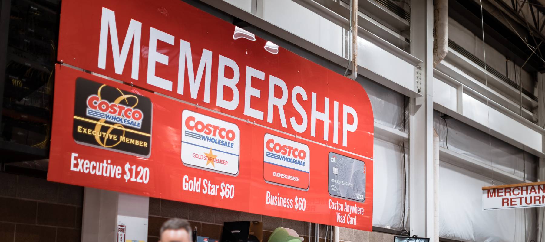Tigard, Oregon - Oct 25, 2019 : Costco membership counter inside a store