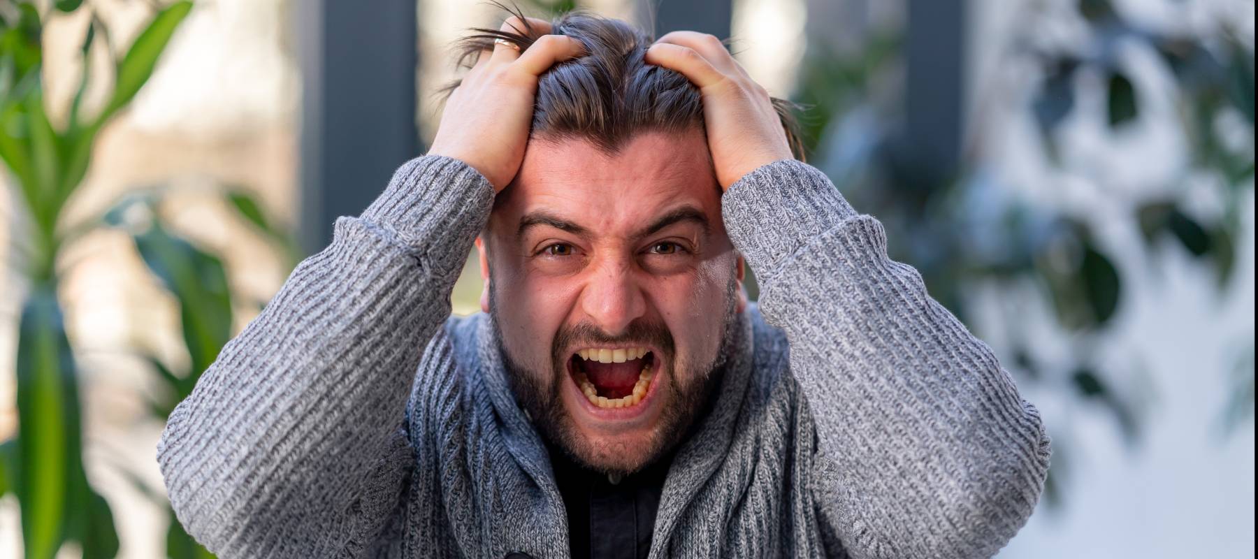 Man looking angry