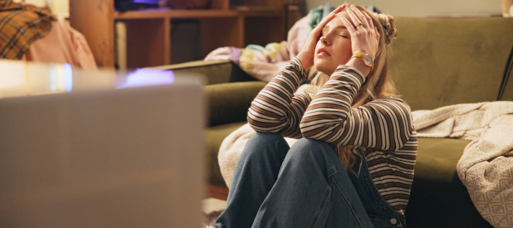 Woman looking stressed