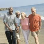 Older people on beach