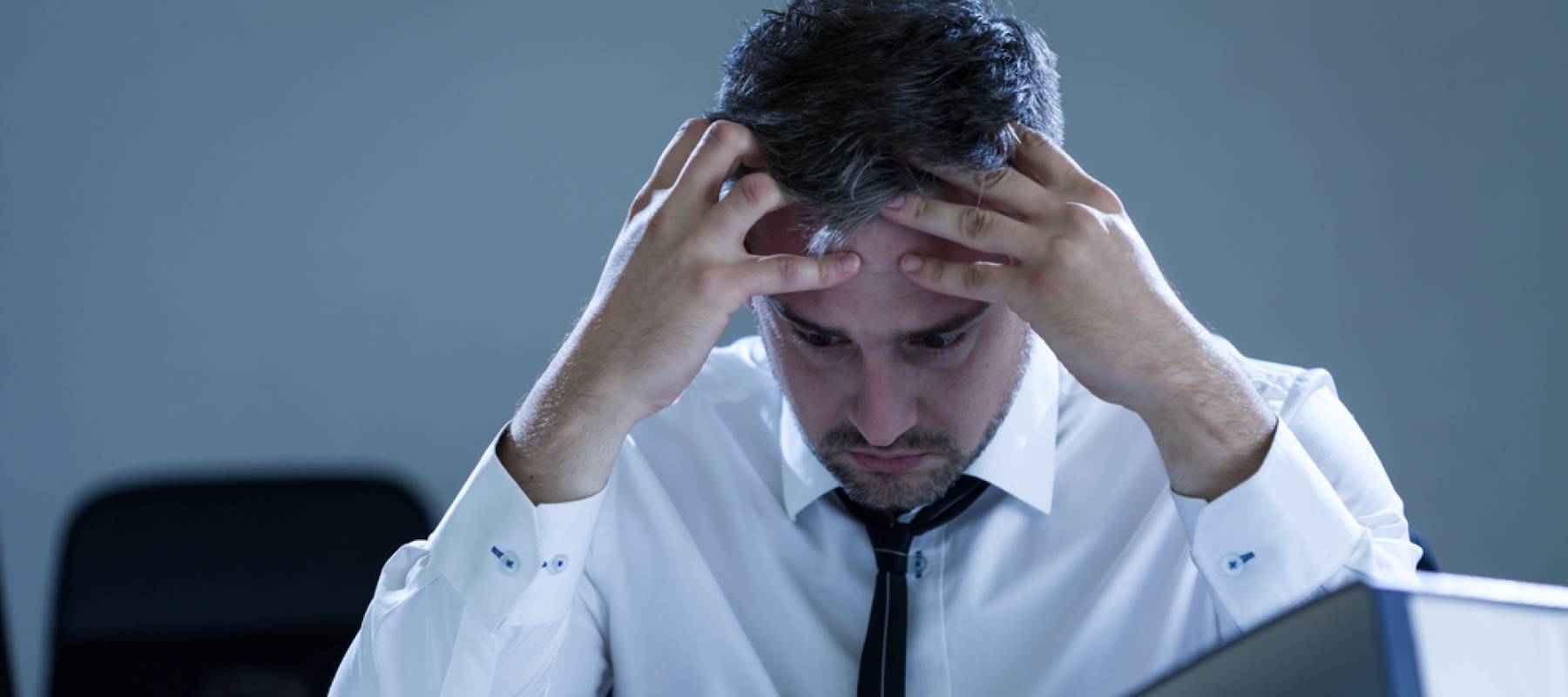 Man looking stressed