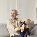 Older man looking pensive