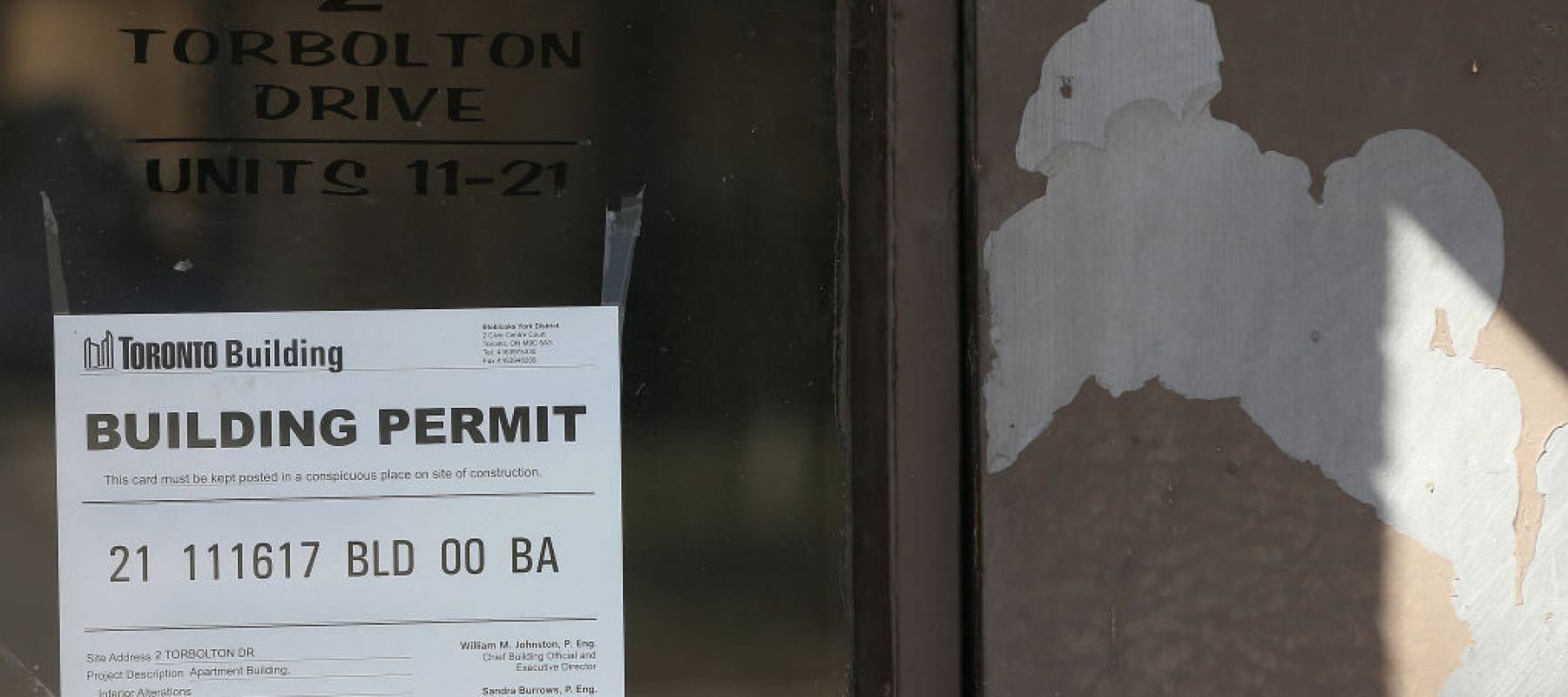 Building permit for renoviction in Toronto