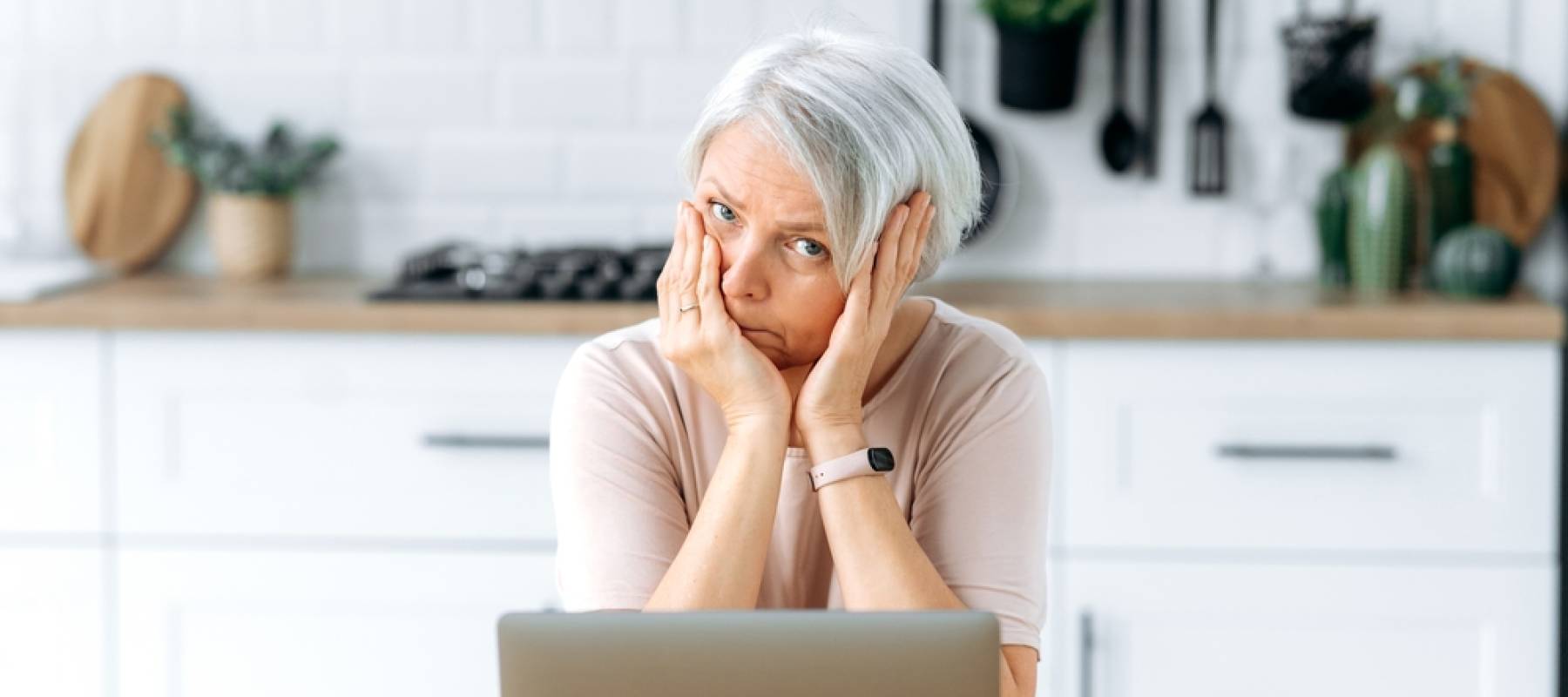 Woman looking sad