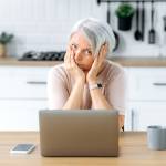 Woman looking sad