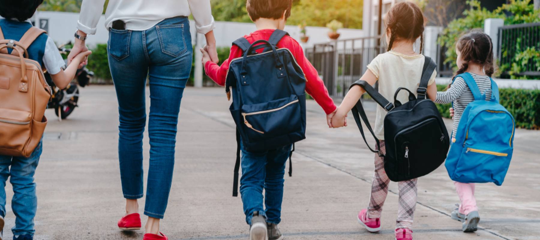 Children walking to school