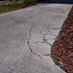 Cracked walkway