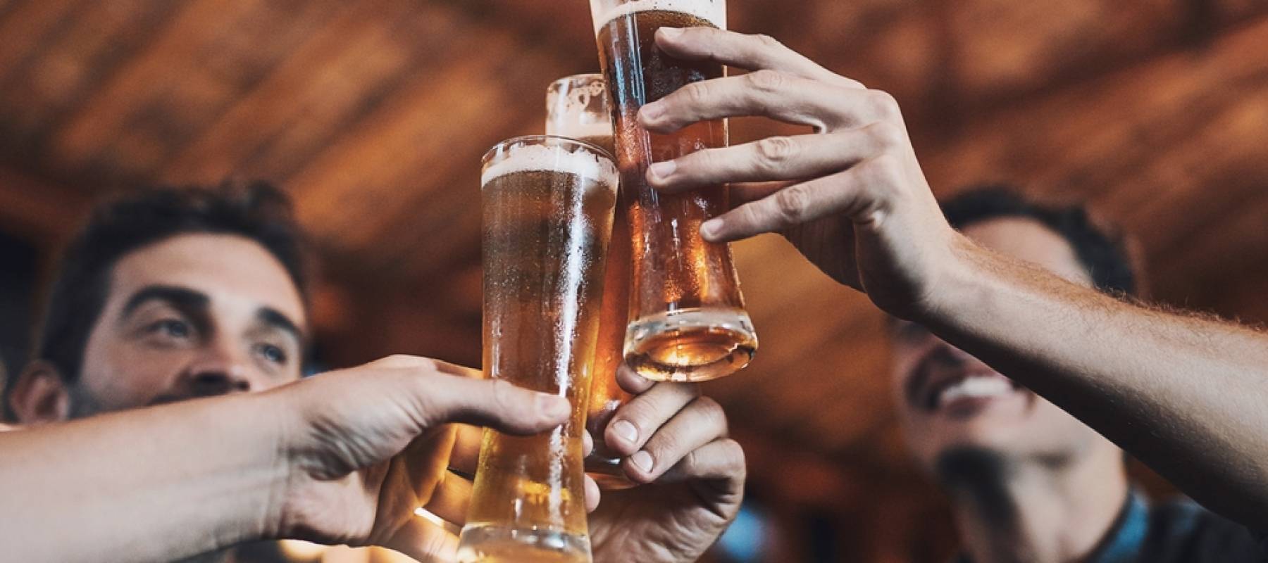 Toasting with Canadian beer