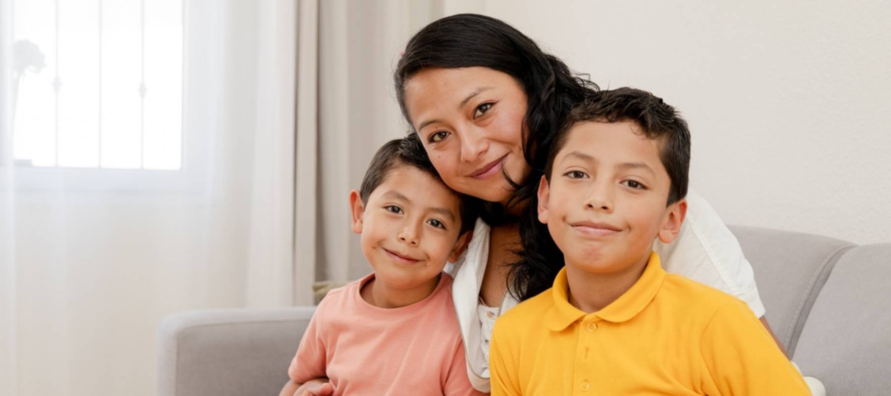 Single mother with children