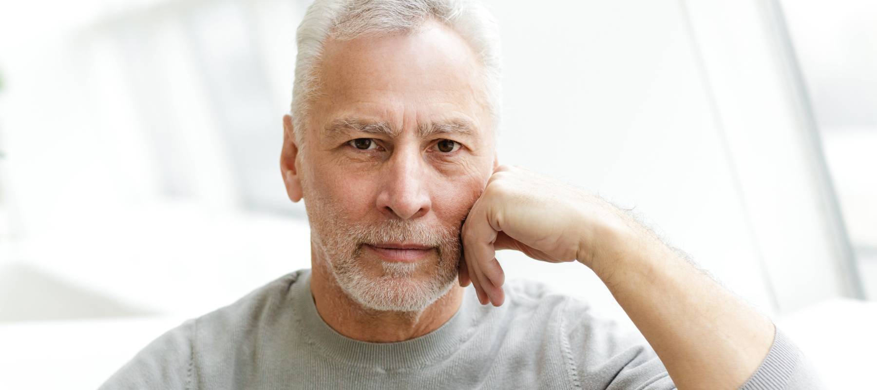 Man sitting on a couch