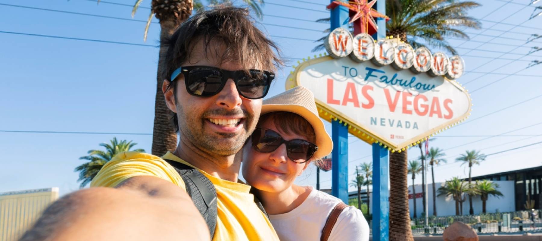 Happy couple in Las Vegas