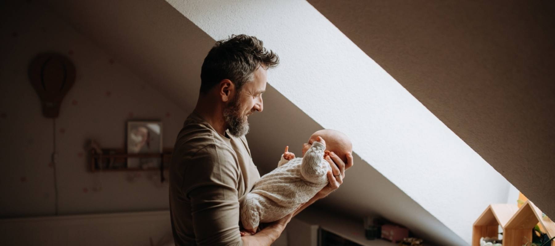 Man holding his baby