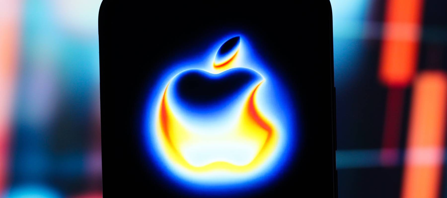 llustration, the Apple logo "Awe Dropping"