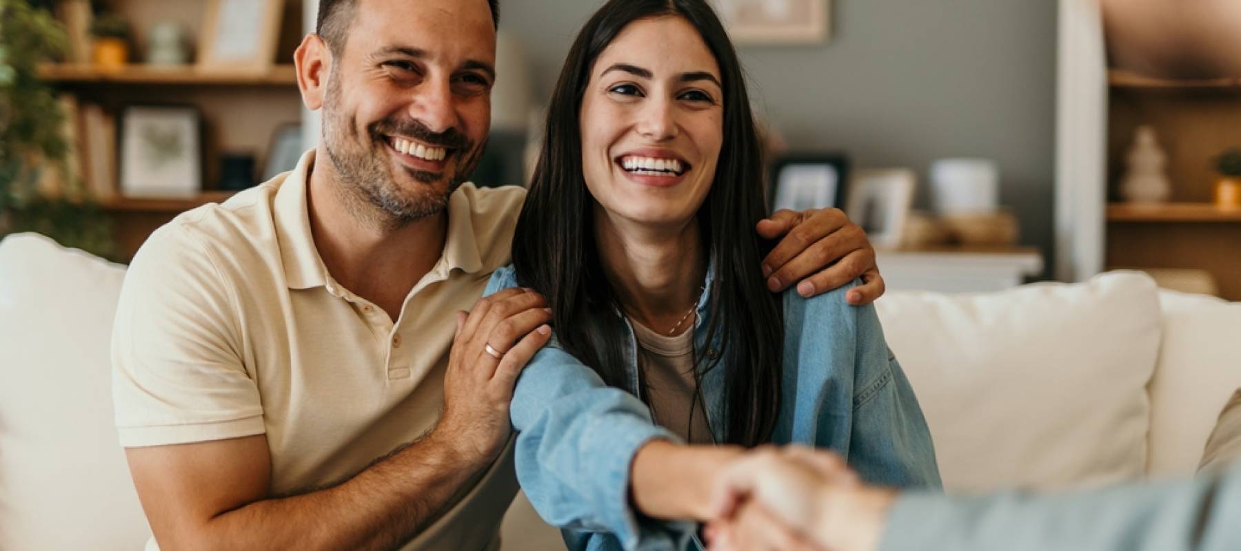 Young couple bought a house