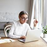 Woman on computer