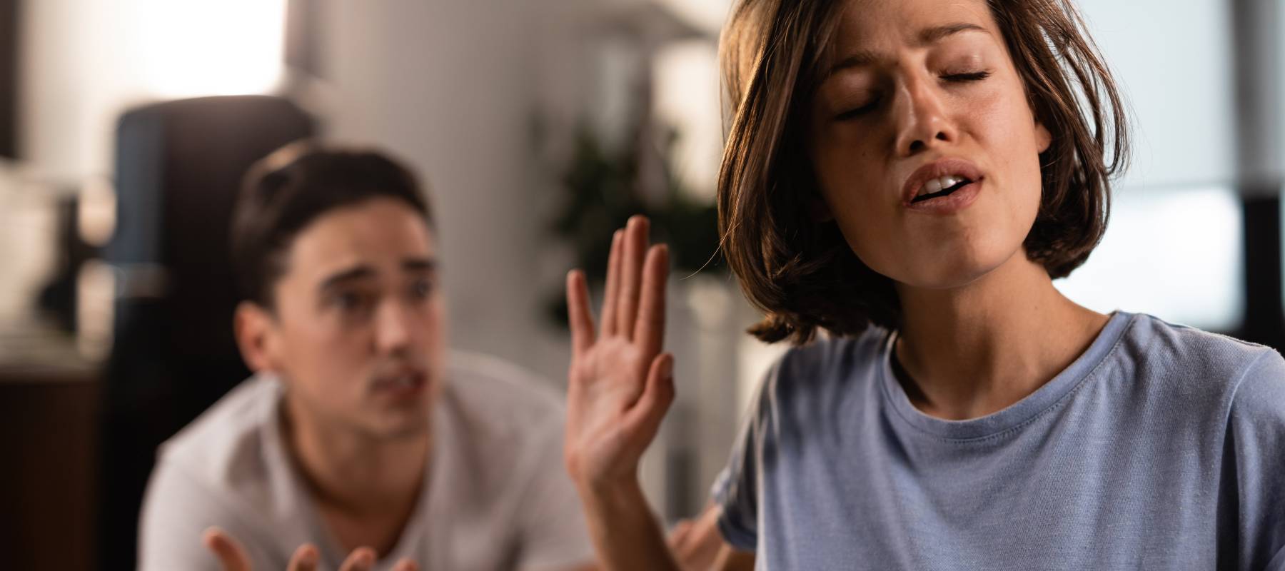 Young couple arguing