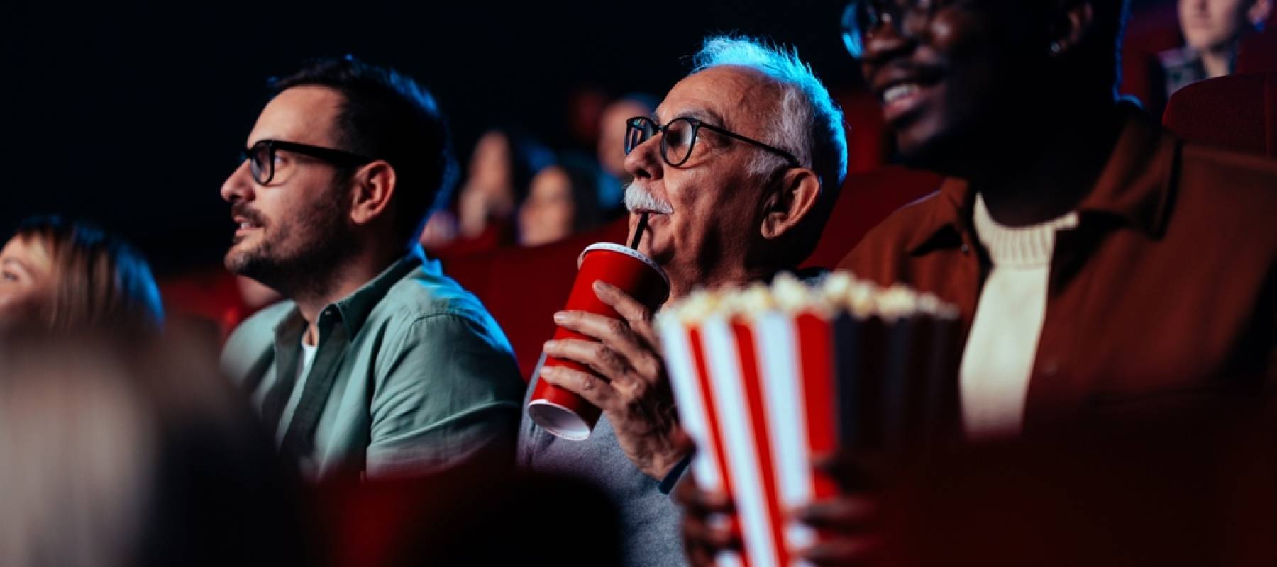 Watching a movie in an independent cinema