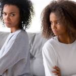 Mother and daughter mad at each other