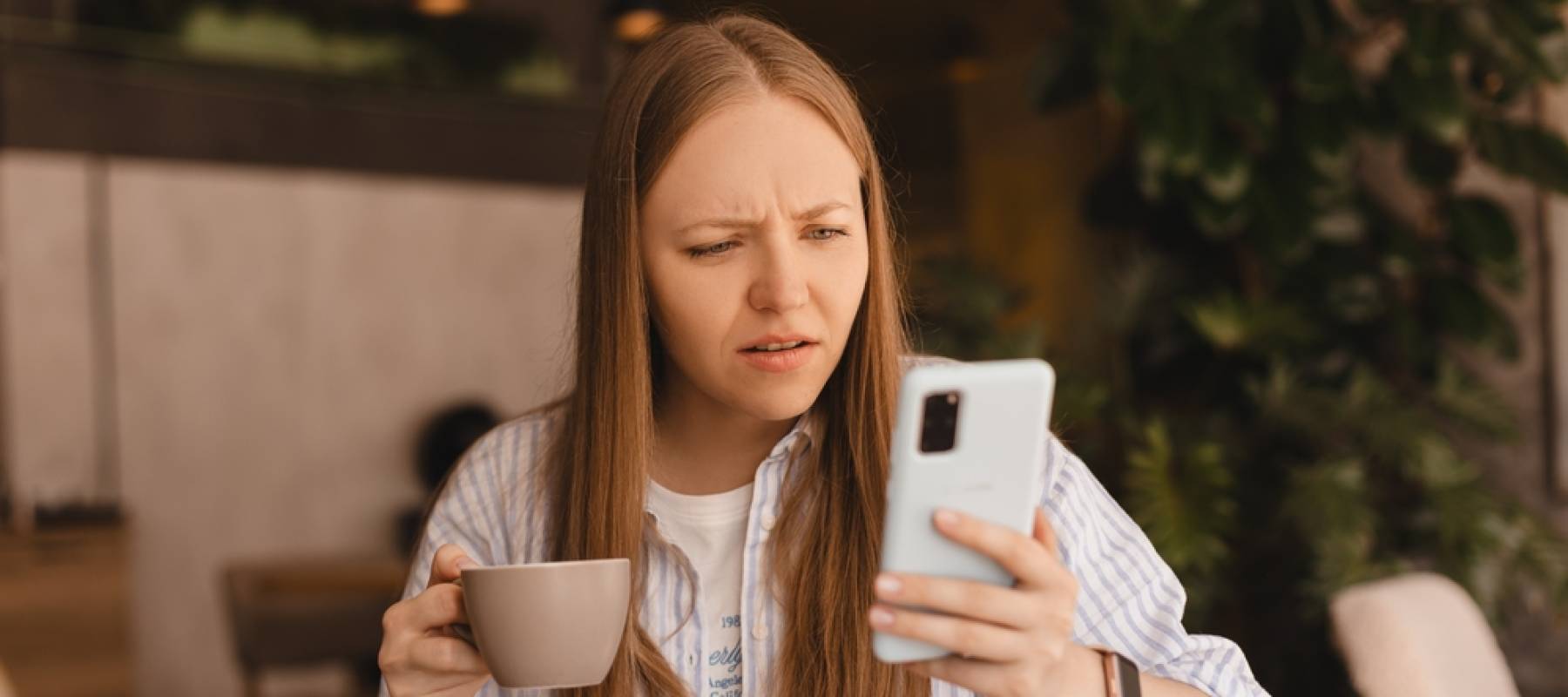 Woman looking annoyed