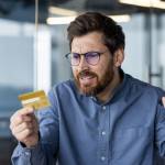 Man holding credit card