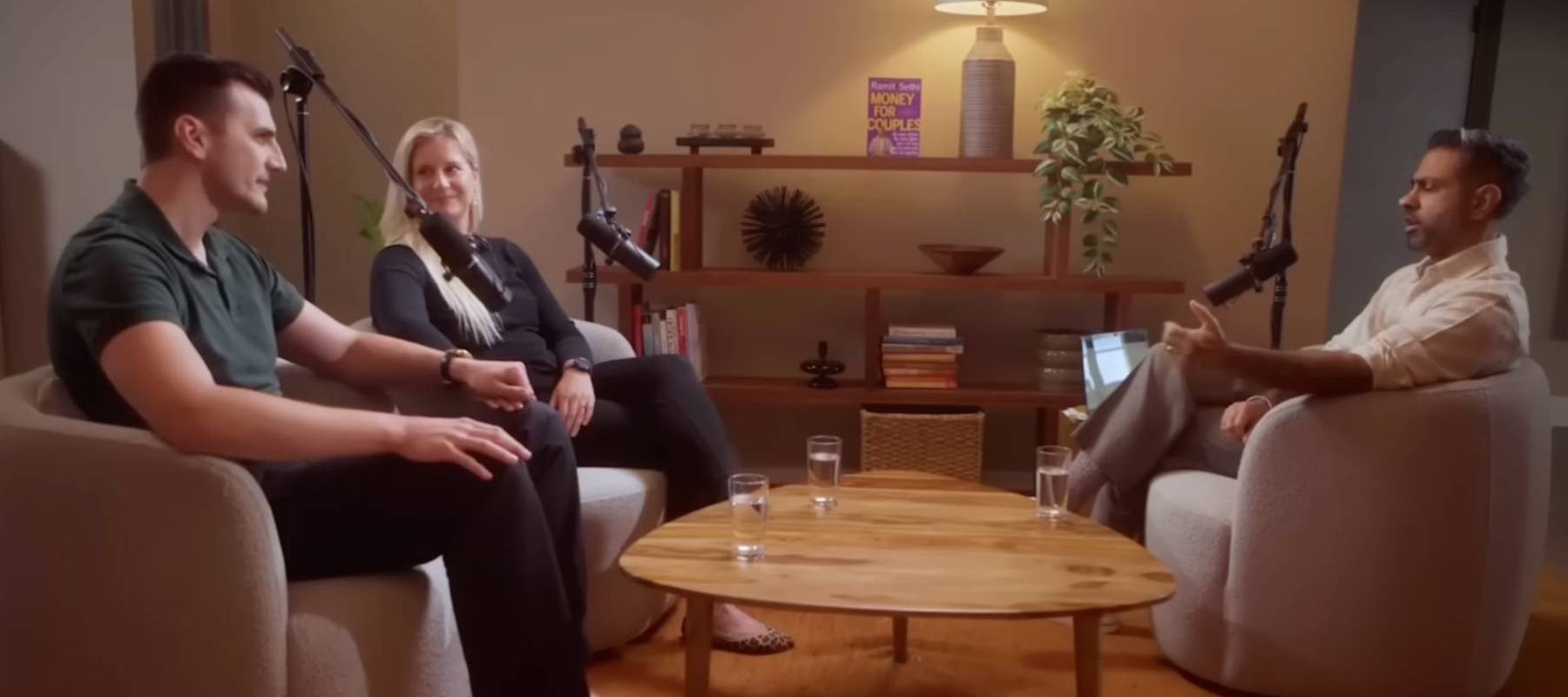 Ramit Sethi talking to newlyweds on his show.