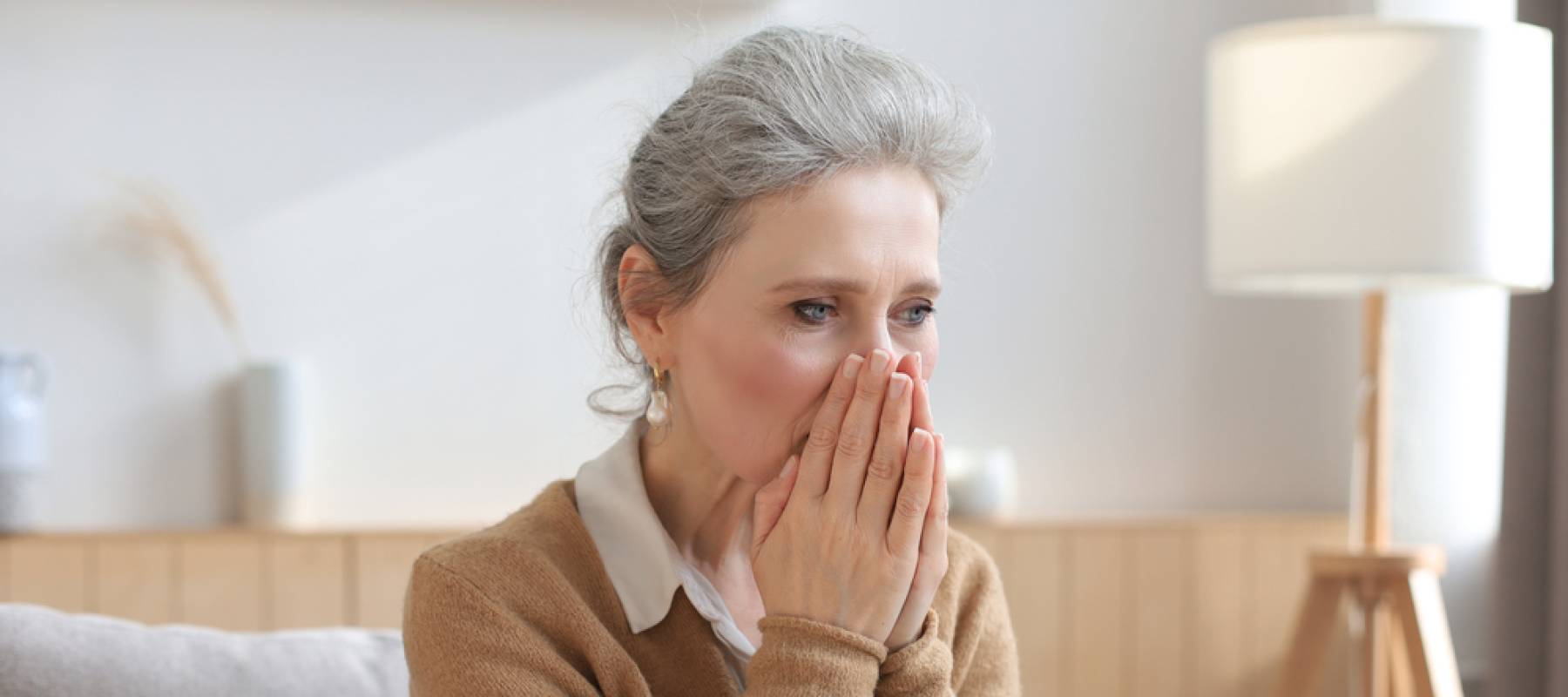 Woman looking stressed