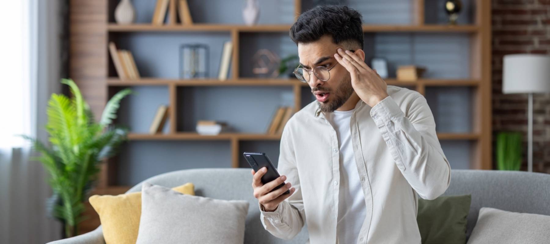 Man looking confused