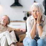 Elder people looking stressed