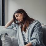 Woman looking distressed