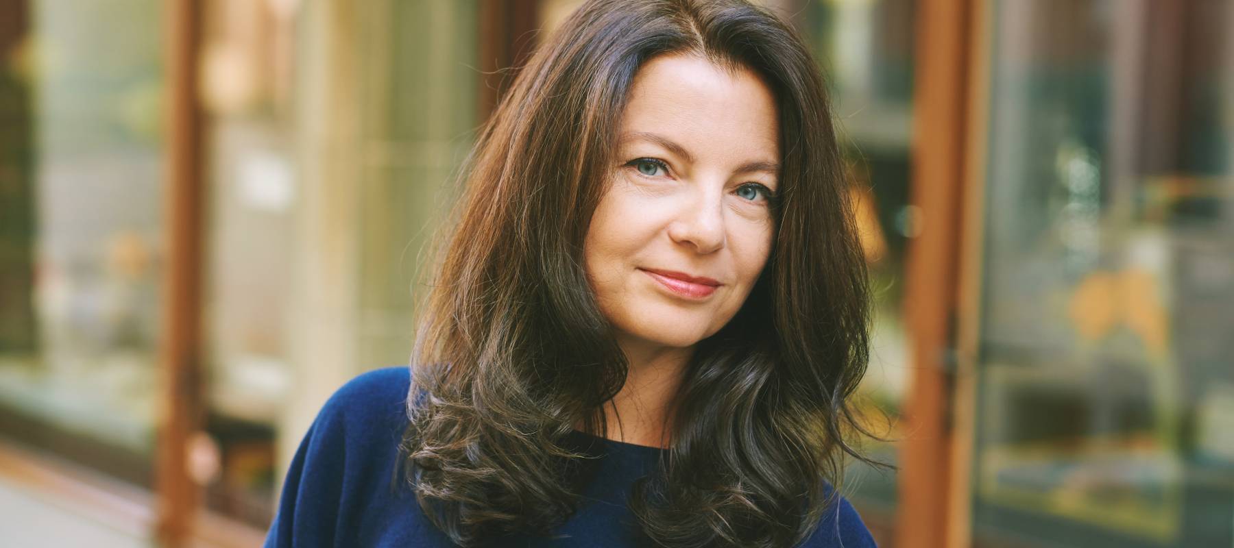 Middle aged woman smiling