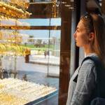 Woman on gold market in Sharjah City