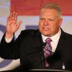 Florida Gov. Ron DeSantis speaks during a press conference held at the ICE-Enforcement and Removal Operation office on May 01, 2025 + Doug Ford, April 2017