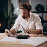 Man with calculator
