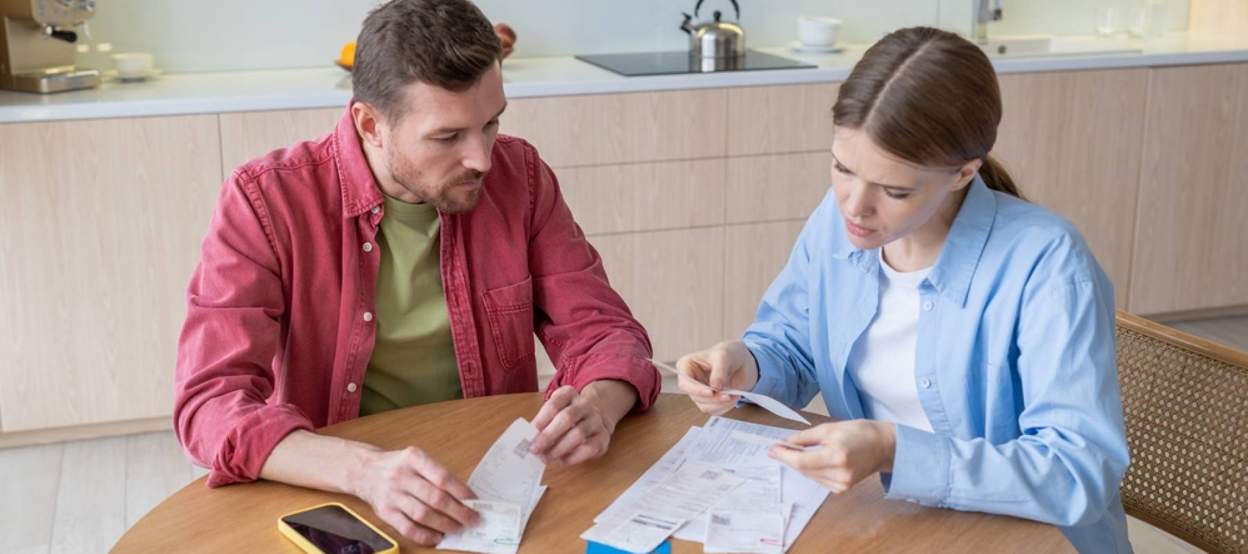 Couple discussing finances