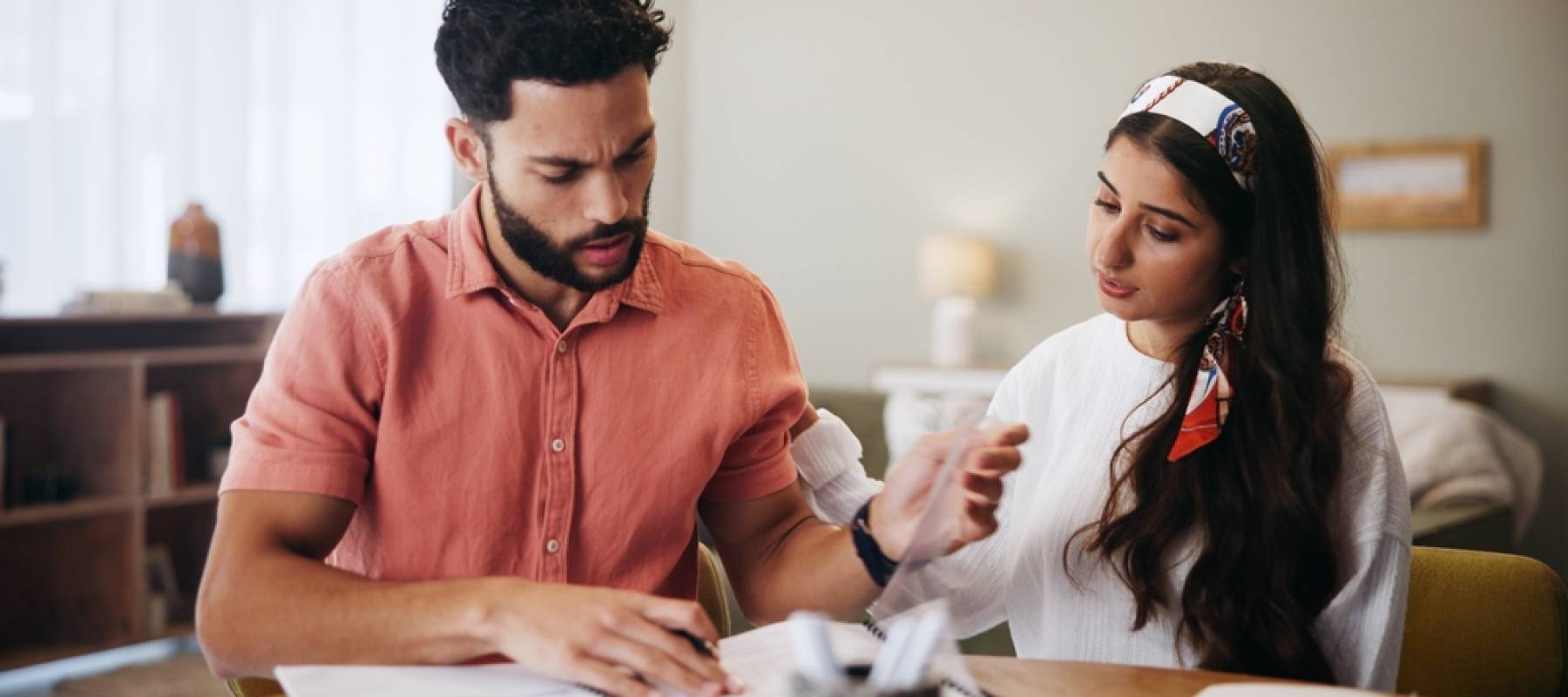 Couple discussing finances