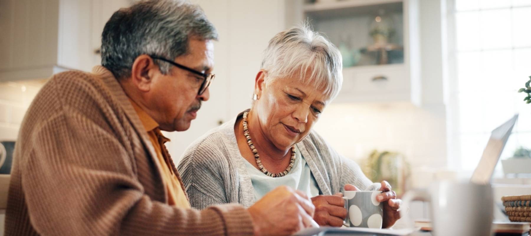 Couple discussing retirement