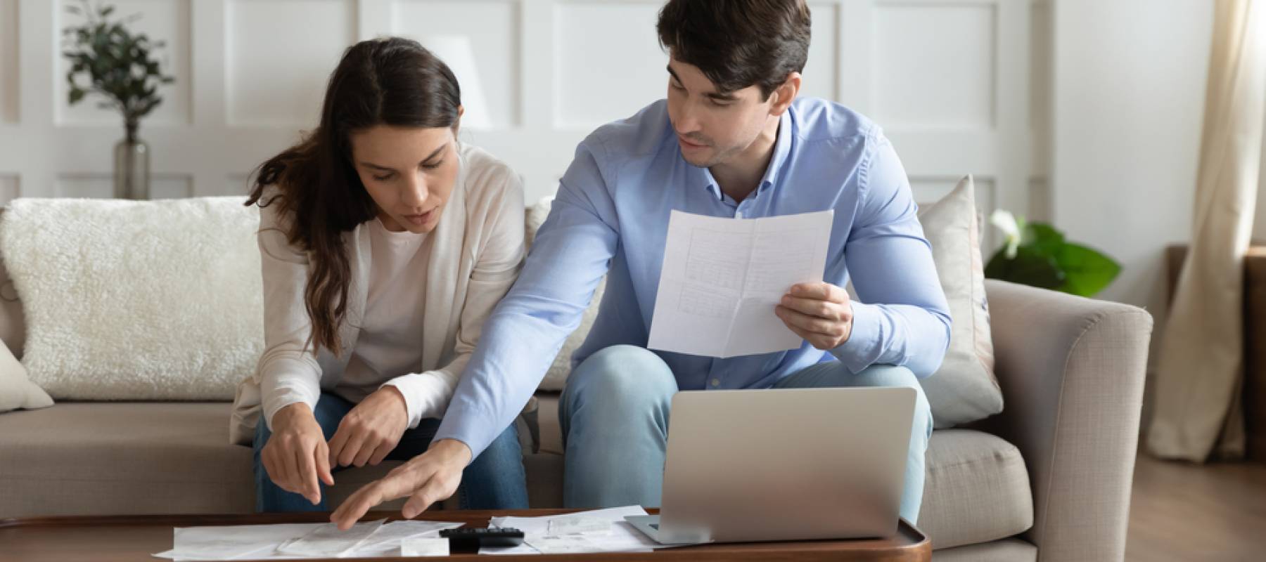 Couple discussing RRSP loan